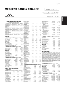 MERGENT BANK & FINANCE