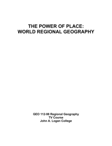 the power of place: world regional geography