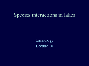 Species interactions in lakes