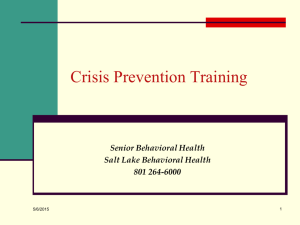 Crisis Prevention Training