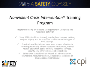 Nonviolent Crisis Intervention® Training Program