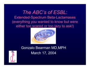 The ABC's of ESBL