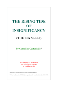 The Rising Tide of Insignificancy (The Big Sleep)