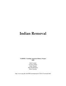 Indian Removal - Portland State University