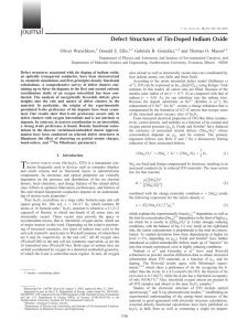 Defect structures of tin-doped indium oxide