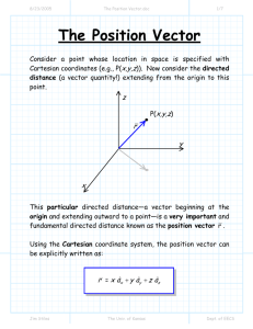 The Position Vector