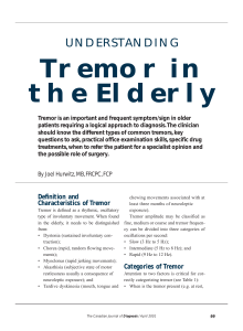 Tremor in the Elderly - STA HealthCare Communications