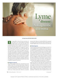 Lyme disease: A diagnostic dilemma