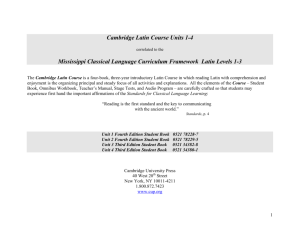 Cambridge Latin Course Units 1-4