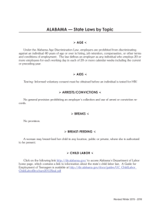 ALABAMA — State Laws by Topic