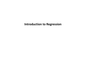 Lecture 12: Introduction to Regression