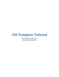 CSS Template Tutorial