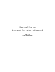 Hushmail Express Password Encryption in Hushmail