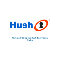 Webmail using the Hush Encryption Engine