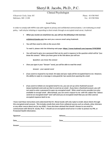 Email Encryption Form - Sheryl R Jacobs, Ph.D.