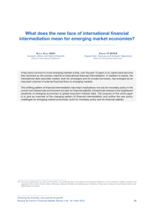 What does the new face of international financial intermediation