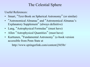 The Celestial Sphere - Penn State University Department of