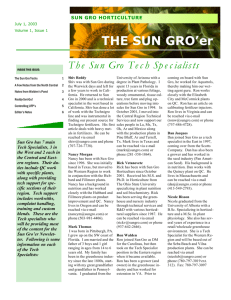 Read More in The Sun Gro'er Issue 1/1