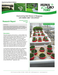 ENCAPSALT™ Report on Salt Stressed Rye
