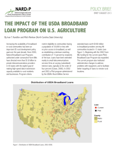 the impact of the usda broadband loan program on us agriculture