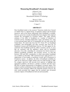 Measuring Broadband's Economic Impact