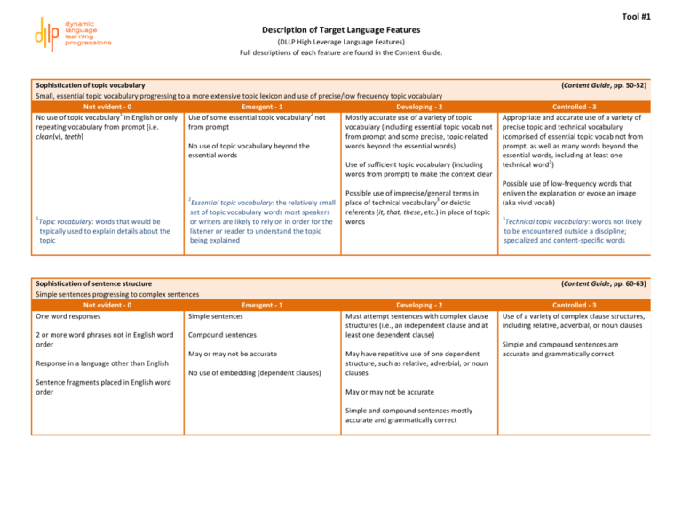 description-of-target-language-features