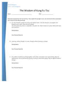 The Wisdom of Kung Fu-Tzu