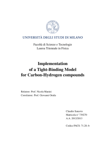 Implementation of a Tight-Binding Model for Carbon