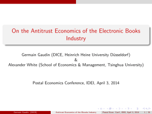 On the Antitrust Economics of the Electronic Books Industry