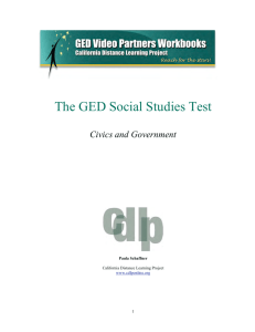 The GED Social Studies Test