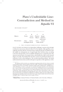 Plato's Undividable Line: Contradiction and Method in Republic VI