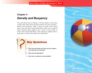 Chapter 5 Density and Buoyancy