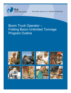 Boom Truck Operator – Folding Boom Unlimited Tonnage Program