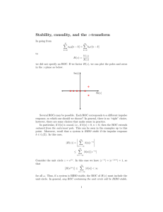 Stability, causality, and the z-transform