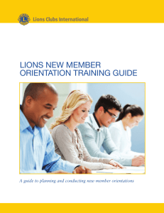 NM Orien Train Guide - Lions Clubs International