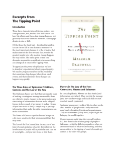 Excerpts from The Tipping Point