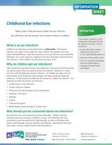 Childhood Ear Infections - Alberta College of Speech