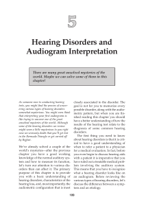 Hearing Disorders and Audiogram Interpretation