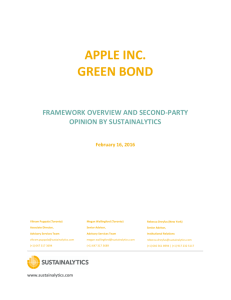 APPLE INC. GREEN BOND