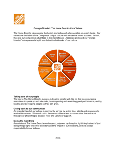 Orange-Blooded: The Home Depot's Core Values The Home