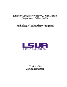 RadTech Handbook - Louisiana State University at Alexandria