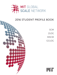 2016 STUDENT PROFILE Book - MIT Supply Chain Management