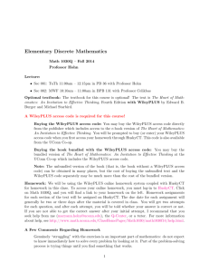 Elementary Discrete Mathematics