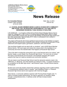 News Release - Los Angeles Unified School District