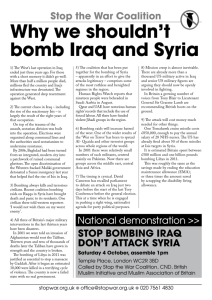 leaflet PDF: Why we shouldn't bomb Iraq and Syria