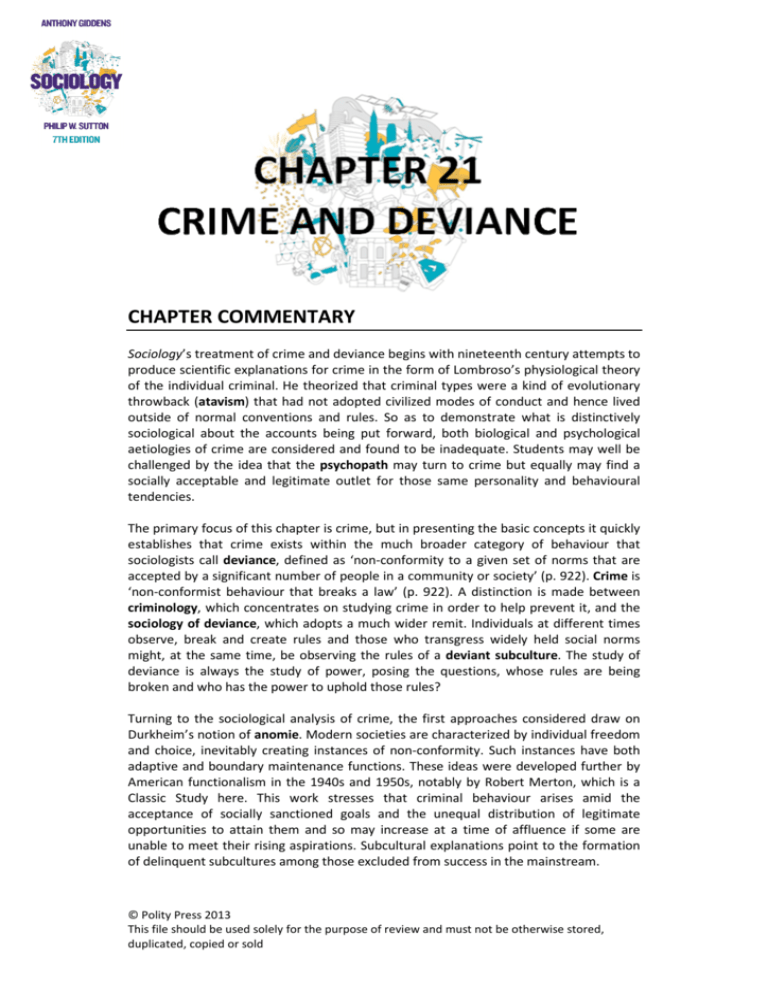 crime and deviance essay questions