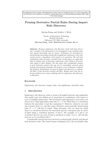 Pruning Derivative Partial Rules During Impact Rule Discovery