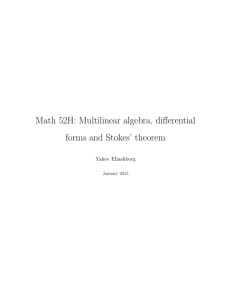Multilinear functions, differential forms and Stokes's Theorem