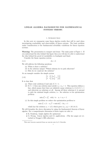 LINEAR ALGEBRA BACKGROUND FOR MATHEMATICAL