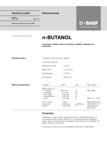n-BUTANOL - Alcohols & Solvents BASF